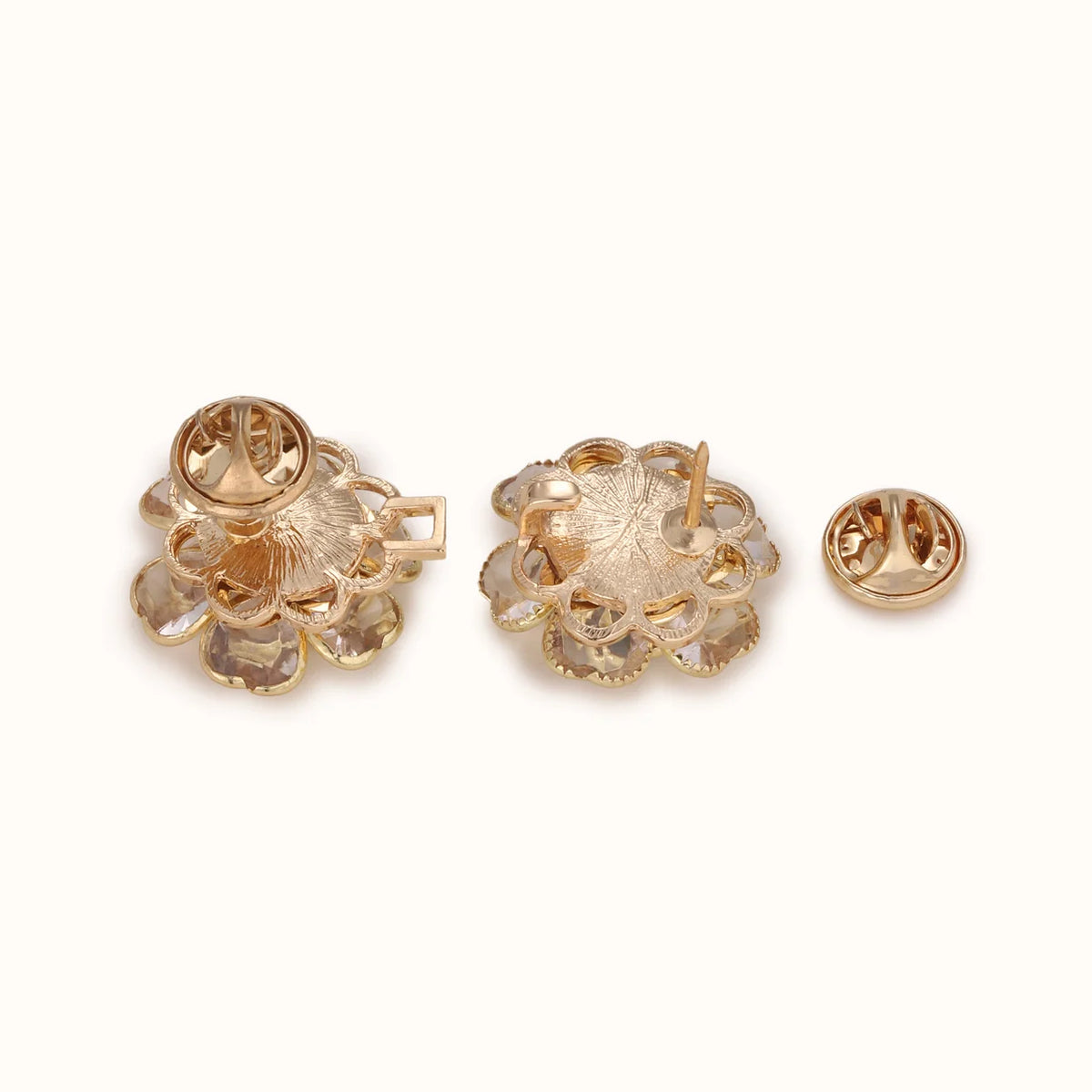 Crystal Flower White - Stilvoller Jeans Pin