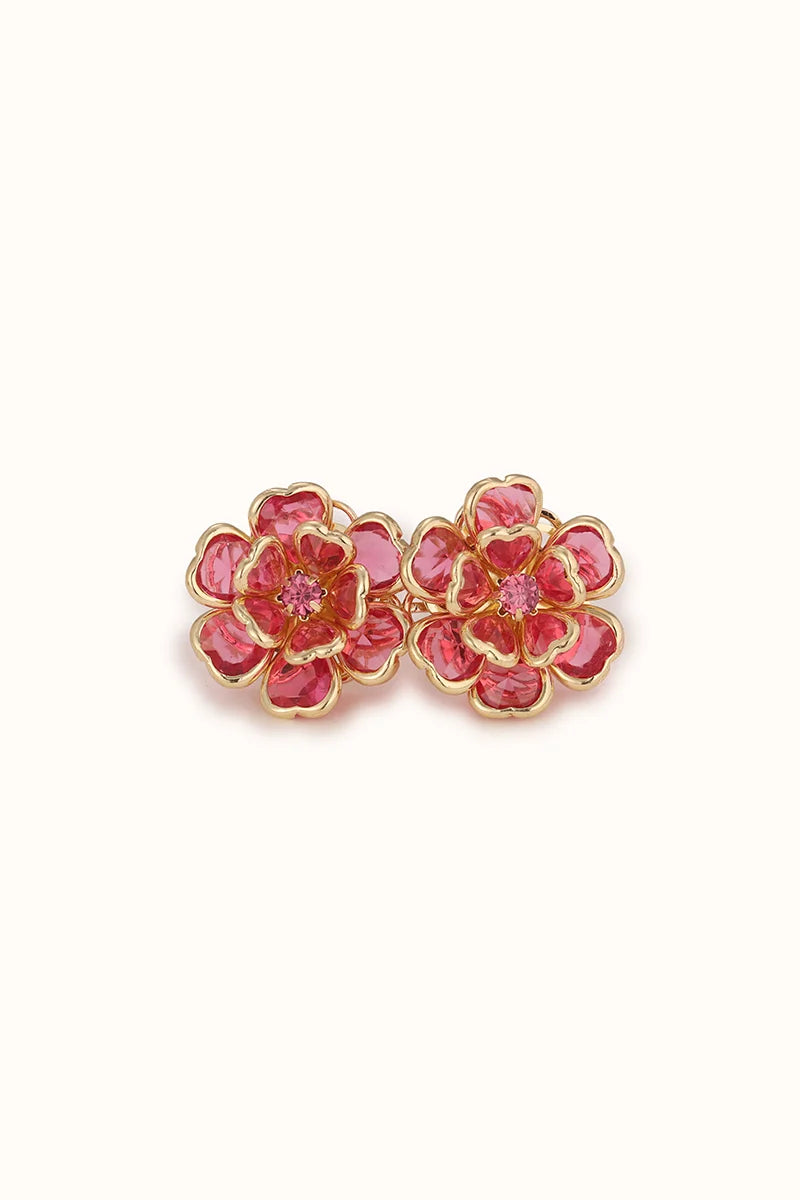 Crystal Flower Pink - Stilvoller Jeans Pin