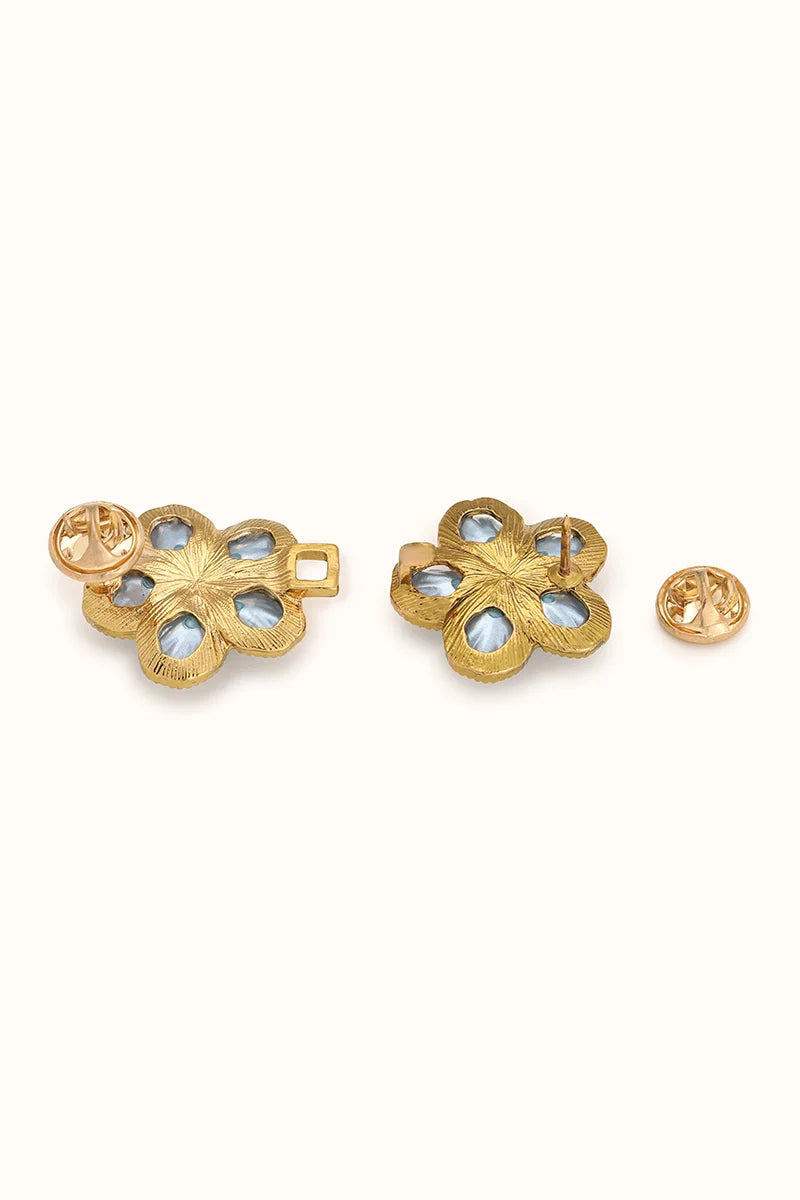Flower Blue – Stilvoller Jeans-Pin