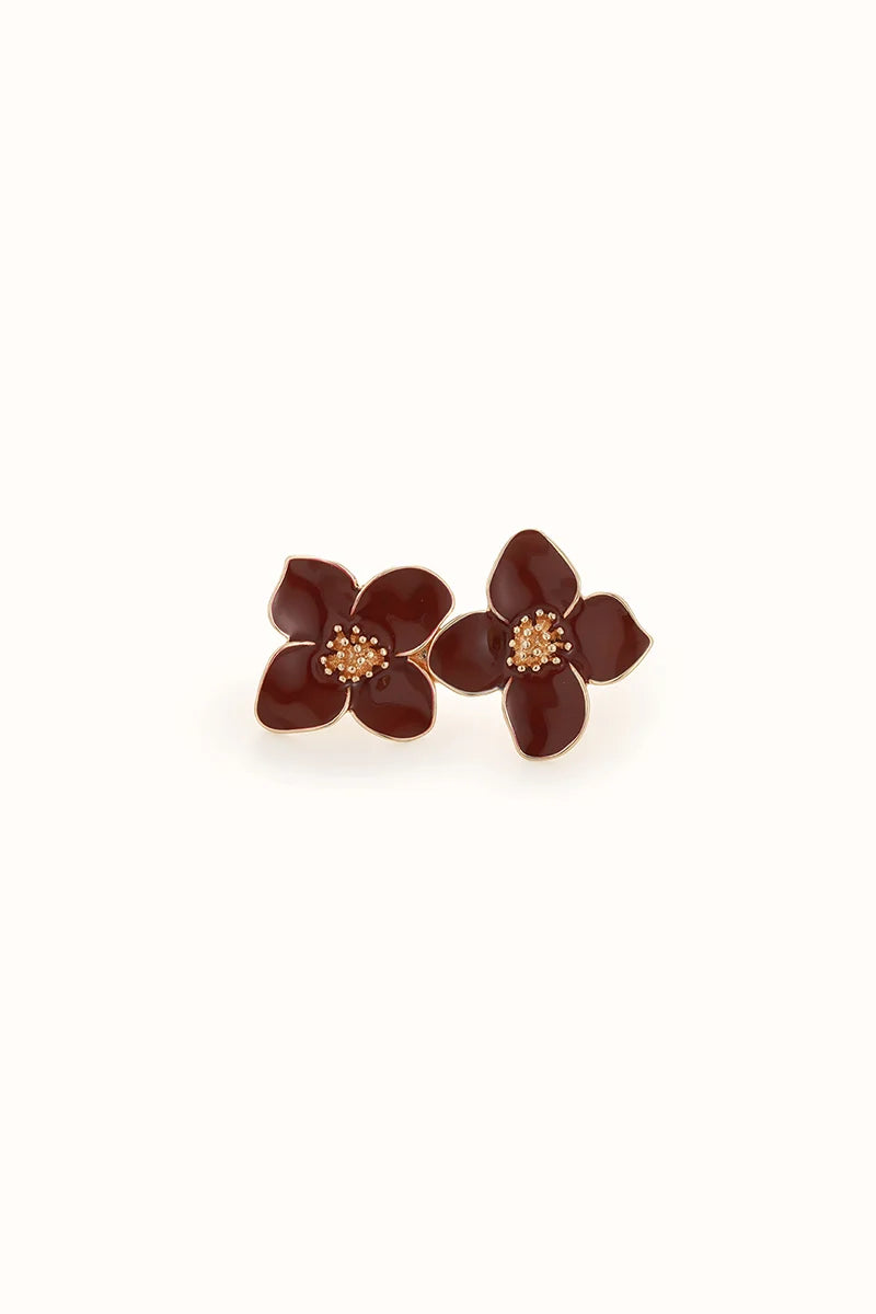 Flower Burgundy - Stilvoller Jeans Pin