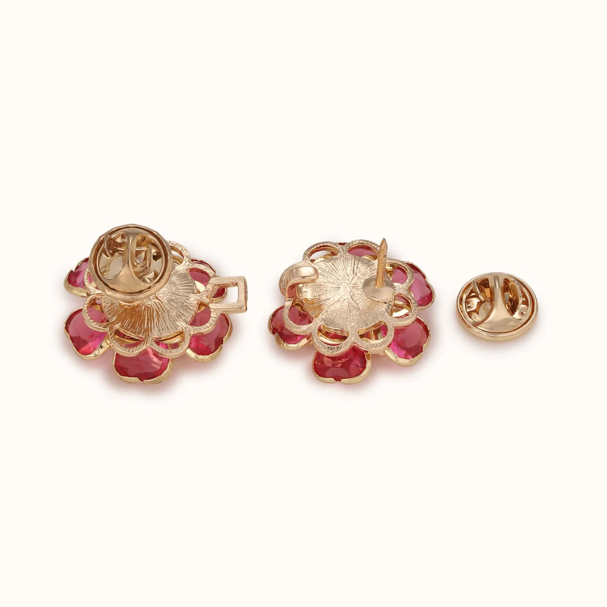 Crystal Flower Pink - Stilvoller Jeans Pin