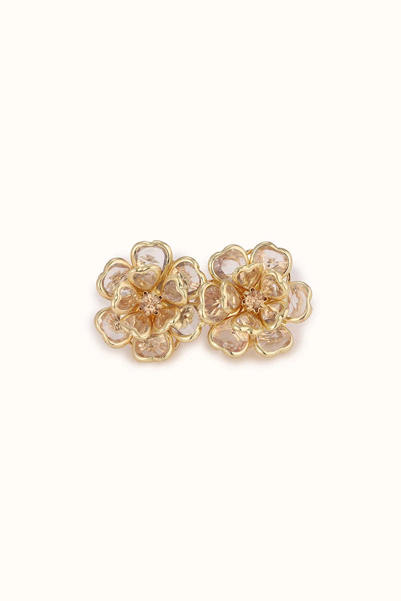 Crystal Flower White - Stilvoller Jeans Pin