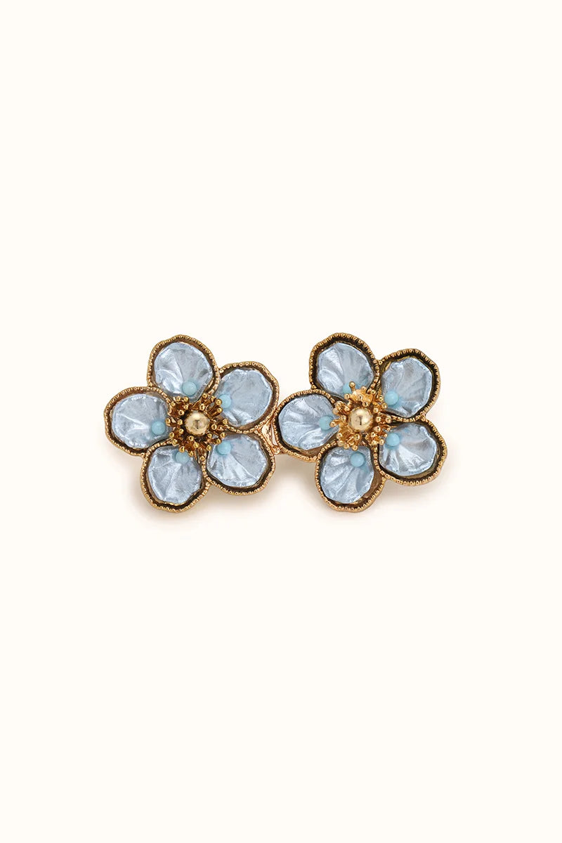 Flower Blue – Stilvoller Jeans-Pin