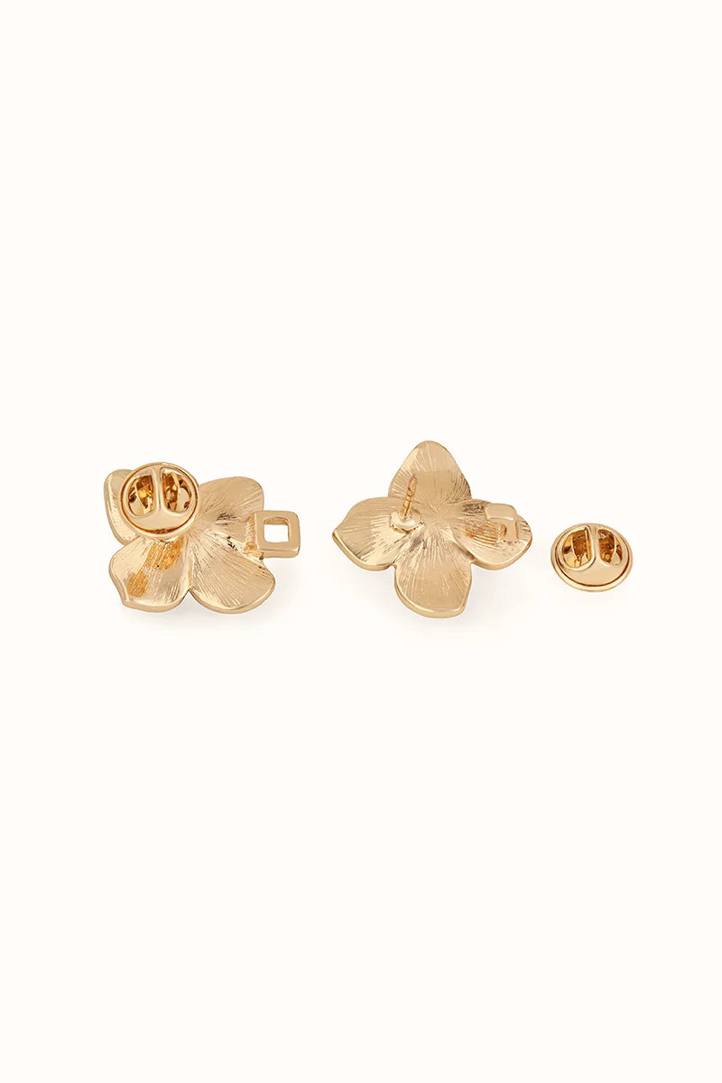 Flower Burgundy - Stilvoller Jeans Pin