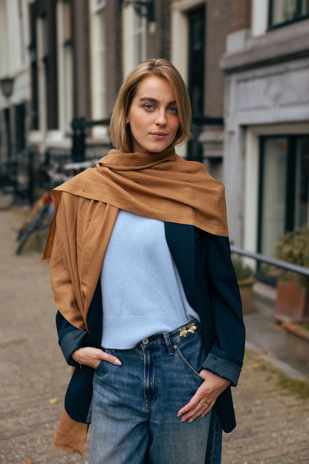 Flower Gold - Stilvoller Jeans Pin